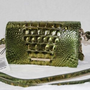 NWT BRAHMIN Minuette Crossbody Bag Cacti Green Melbourne Leather Purse Handbag